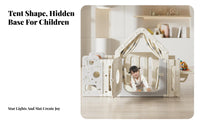 Easy Setup Kids Indoor Playhouse Long-Lasting Toddler Game House Multi-Functional Toddler Tent House Spacious for Toddlers, Preschoolers, Parents, Indoors, Playroom, Living Room, Bedroom