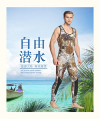湿式氯丁橡胶潜水服3MM迷彩分体两件套潜水衣连帽防寒保暖潜水衣