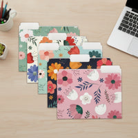 6 Pieces Folders with 1/3 Cut Tab Sturdy File Folder with Tabs Bulk for School