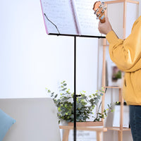 Adjustable Height Music Stand Foldable Folding Sheet Music Stand Heavy Duty Musical Instrument Accessory for Performance