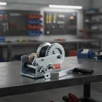 Hand Crank Winch with Hook Heavy Duty Manual Trailer Winch with Steel Cable for Offnon-Paved Extraction