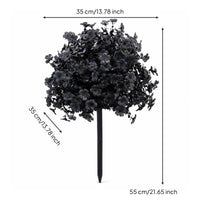 Outdoor Floral Stake with Ground Insert Seasonal Artificial Flower Stake Gothic Artificial Floral Arrangement with Ground Spike Weather-Resistant for Planter, Lawn, Halloween