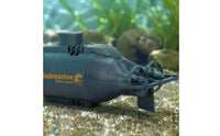 Plastic Mini RC Submarine Dark Blue Wirelessly Operated-Controlled Submarine Toy Battery Powered Diving