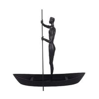 Human Figure Sculpture Sleek Tabletop Statue Decorative Figurine for Bookshelf, Study