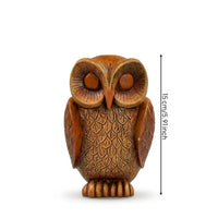Owl Figurine Resin Owl Statue Rustic for Shelf, Desk, Home Decorators