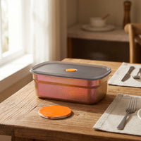 Food Container Rectangular Food Container with Lid Shiny Box for Commuters, Campers, Workday Meal, Camping, Travel