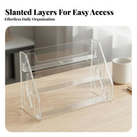 Household Storage Tiered Organizer Compact Footprint for Vanity
