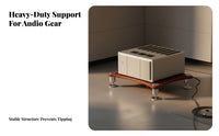 Vibration Damping Feet High-Fidelity Equipment Stand Heavy Duty Construction High-Fidelity Equipment Stand Multi-Layer Design Stainless Steel Audio Stand Stable and Long-Lasting for Audiophiles, Home Theater, Listening Room