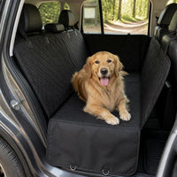 Pet Car Back Seat Cover 600D Oxford Fabric Waterproof Scratch-Proof Hammock for Dogs
