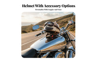 Unisex Ride R Helmet 3C Certified Retro Open Face Helmet Four-Season for Motorcyclists, Adults, City Cruising, Daily Commute, Outdoor