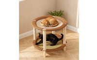 Breathable Double-Layer Cat Bed Woven Elevated Cat Bed Cool Furniture Cozy for Indoor