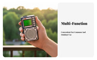 Digital Transmission Processing Full-Band Emergency Radio Built-in Flashlight Bluetooth Speaker TF Card Playback Outdoor Electronics Portable Design for Travelers, Survivalists, Camping, Emergencies, Travel, Power Outages