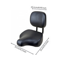 Bike Seat Cushioned Cycle Saddle Wide Cycle Saddle with Back Support for Tricycles