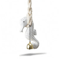 Seahorse Decor with Bell Coastal Seahorse Hanging Ornament Marine for Entryway