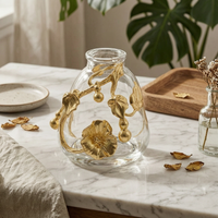Decorative Glass Ornament Reusable Clear Glass Ornament Non-Fading