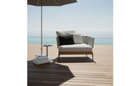 Easy to Clean Rattan Lounge Sofa All-Weather Woven Sofa Set Resistant Outdoor Furniture for Sunroom