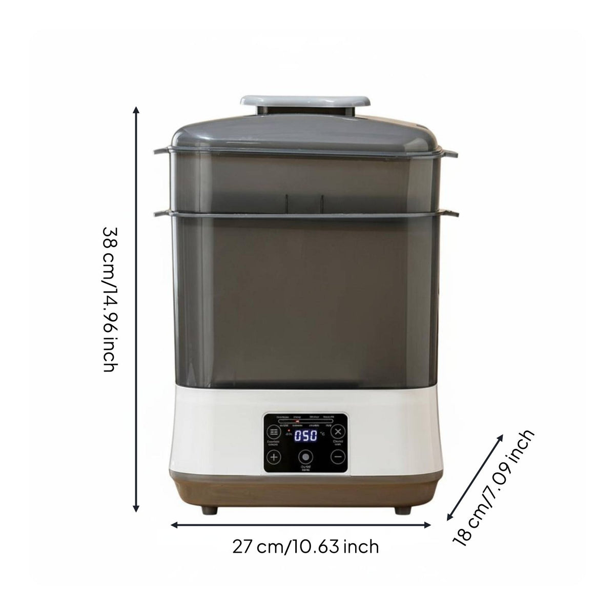 Hot Air Drying Baby Bottle Sterilizer and Dryer Quiet Operation Electric Steam Sterilizer for Babies, Newborns