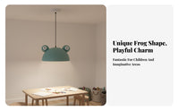 Frog Pendant Imaginative Glow Design Frog Head Hanging Light Nordic Design Cartoon Animal Lamp for Kids, Children, Kindergarten, Restaurant, Shop