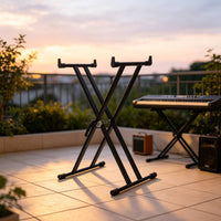 Twin-Tube Keyboard Stand Foldable X Keyboard Stand Portable for Pianists
