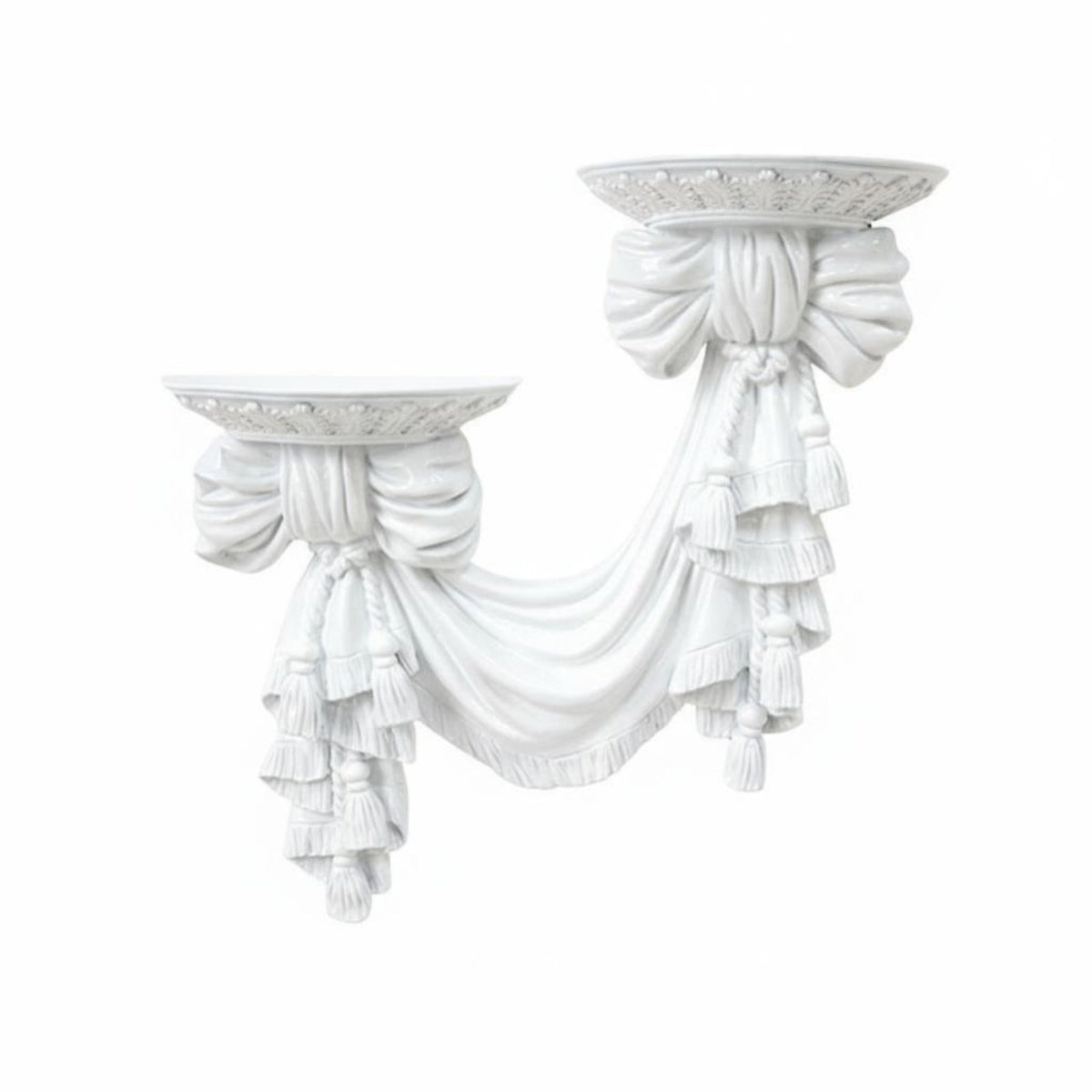 Bowknot Wall Shelf Lightweight Ornate Floating Shelf Handmade Craft for Entryway
