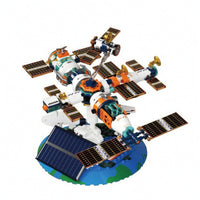 Spacecraft Model with Solar Panel Stem Space Station Model Plastic for Desk