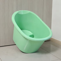Deep-Barrel Toddler Bath Tub Portable Bath Tub with Seat Easy-Clean Baby Bathtub Comfy for Toddlers