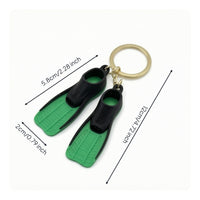 Diving Fins Keychain Textured Mini Swim Fin Key Chain Swim Flippers Key Loop Cute Keychain with Mini Fins Compact for Divers