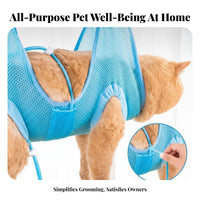Pet Grooming Restraint Breathable Mesh Hanging Pet Restraint Easy to Use Safe and Firm for Nail Trimming, Veterinary Office