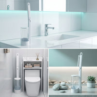 Toilet Cleaning Stick Compact Toilet Brush with Holder Upright for Bathroom