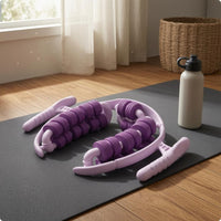 Textured Rollers Circular-Shaped Calf Roller Adjustable Frame Calf Massage Roller Double-Layer Design Manual Leg Massager Handheld
