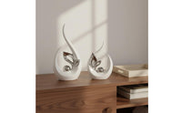 Elegant Accent Piece Modern Abstract Ceramic Sculpture Long-Lasting Luxury Table Ornament Modern Art Sculpture for Living Room, TV Cabinet, Bookshelf, Office Desk