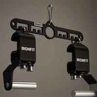 Cable Machine Attachment Kit Non-Slip Rotating Handles with Pull-Back Plate Heavy-Duty Cable Machine Handle for Fitness Enthusiasts, Lat Pulldown