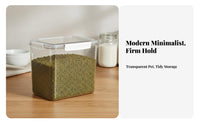 Moisture-Proof Stackable Grain Container Large Capacity Stackable Dry Food Canister Locking Lids for Countertop