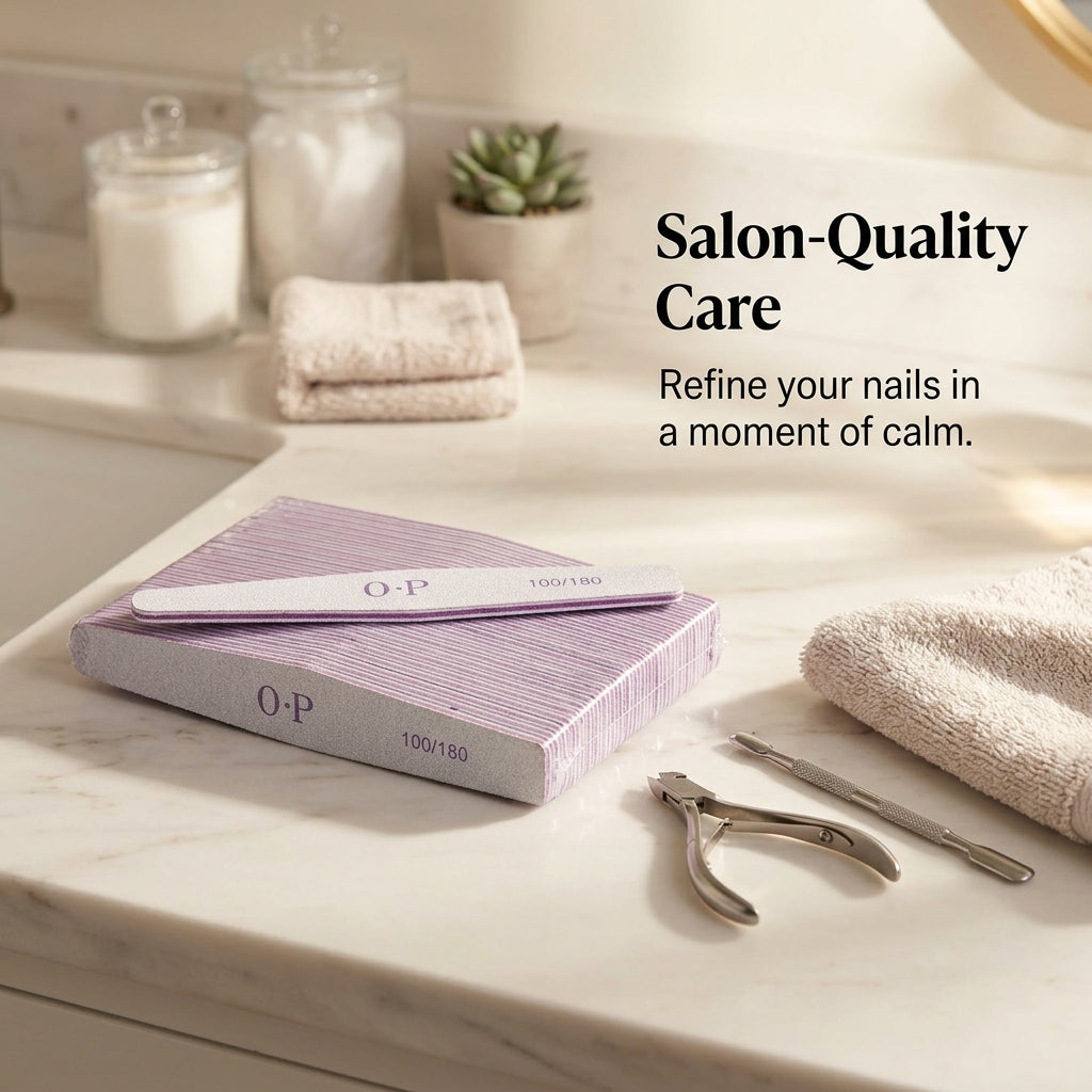 Nail Files Emery Boards Double Sided Washable, Foam Sponge Polishing Buffer for Manicure and Shaping, Non-Shedding Grit for Technicians