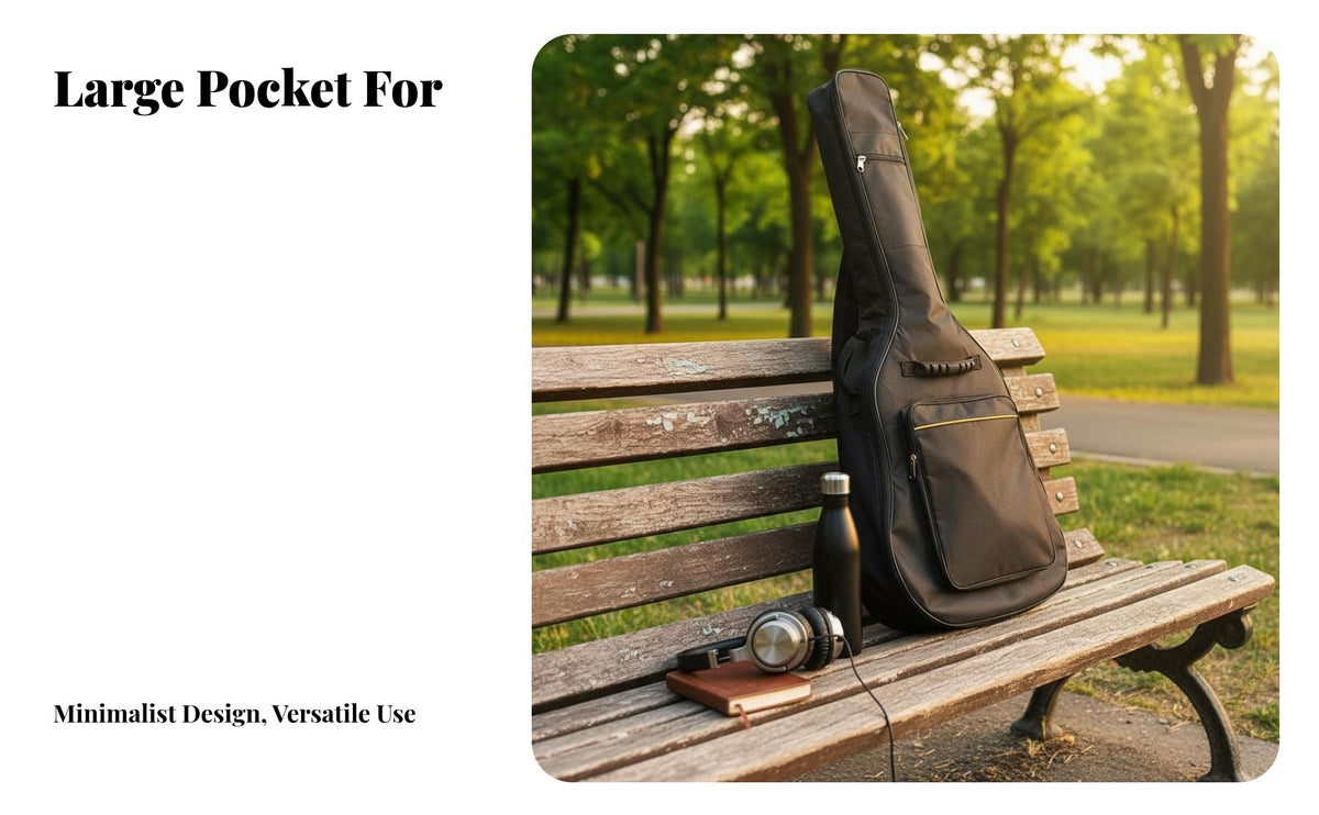 41 Inch Guitar Bag Water-Resistant Acoustic Guitar Gig Bag Musical Instrument Accessory Thickened Padding Large Capacity Pocket