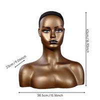 Wig Display Head Smooth Finish Female Mannequin Bust Easy to Style for Salon, Photo Photography