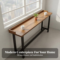 Window Bar Table Space Saving Modern Minimalist Bar Table Versatile Industrial Pub Desk for Apartment Dwellers, Adults, Balcony, Living Room, Entryway