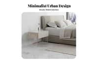 Transparent Design transparent-cShaped Stand Modern aesthetic Nightstand Space-Saving visual effect Indoor Furnishing Easy to Clean for Apartment Dwellers, Young Adults, Bedroom, Small areas, Living Room, Entryway