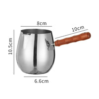 Milk Pot with Pour Spouts Stainless Steel Milk Pot Compact Mini Saucepan for Stovetop