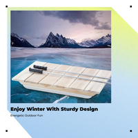 Wooden Ice Sled Sturdy Sled for Kids Outdoor Winter Play