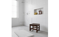 Hardwood Wood Shower Stool Long-Lasting Construction Waterproof Bath Stool Waterproof Shower Chair Sturdy Duty Bathroom Bench