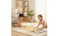 Basketball Play Mat with Game Pieces Playful Basketball Game Mat Sports Rug Interactive Toy Fun for Children, Playrooms