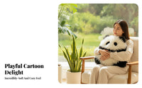 Soft Cushion Black and White Round Cushion Decorative Soft Toy for Sofa