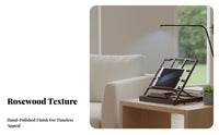 Foldable Wooden Bookrest Multipurpose Adjustable Book Easel Hollow-Carved Design