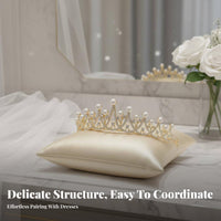 Bridal Headpiece Korean Design Bridal Wedding Headpiece Wedding Hair Jewelry Sparkling Lustrous Bead Crystal Tiara Elegant