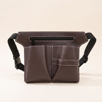 Leather-Like Barber Waist Bag Structured Waist Bag with Adjustable Strap Handsunrestricted Hairdresser Tool Pouch Easy to Clean for Hairdressers, Barbershop