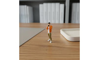 Miniature Man Figurine Realistic Details Painted Resin Figure Mini Size 1/64 Scale Resin Figure for Photographers, Collectors