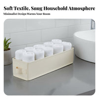 Narrow textile Drawer Space Saving foldable textile container Front Handle for Adults