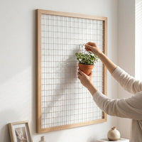 Wall Mounted Wooden Plant Shelf, Rustic Square Wall Planter for Balcony & Liv Room, Small Space Home Decor Shelf