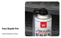 450 Ml Spray Tire Repair Fluid Seals and Inflates Vehicle Emergency Kit No Tools Needed Automotive Tool for Motorists, Workshop, Garage
